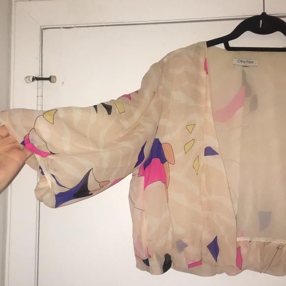 COPY - Silk jacket cropped neon - Picture 7 of 8
